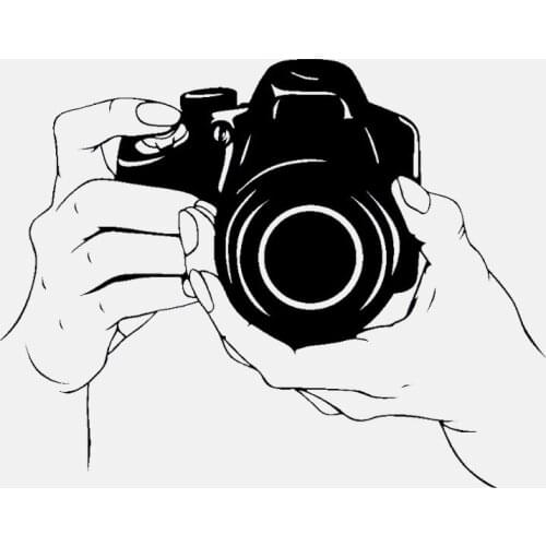 Dawasaru Camera Photographer Car Sticker Waterproof Cover Scratch Decal Laptop Truck Motorcycle Auto Accessories PVC,15cm*11cm