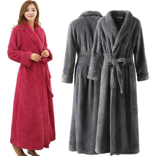 Flannel Nightgown Women for Winter Thicken and Long Plush Couple Bathrobe Mens Pajamas Large Size Pajamas Bridesmaids Gifts