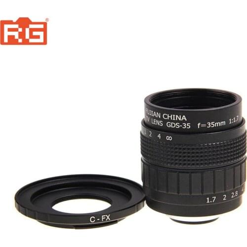 Fujian 35mm F1.7 CCTV Camera lens+lens Adapter ring C-FX Mount for Fuji Fujifilm X-E2 X-E1 X-Pro1 X-M1/T1