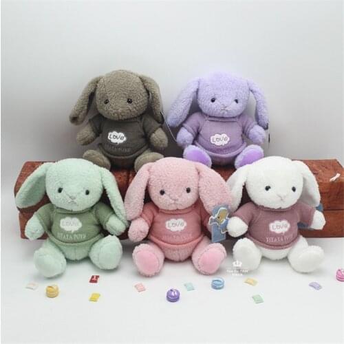 Hot Sale Pattern Lovely Lop Doll Long Rabbit Ear Silver Dollar Plush Rabbit Doll Toys Christmas Boxing Things Woman Gift