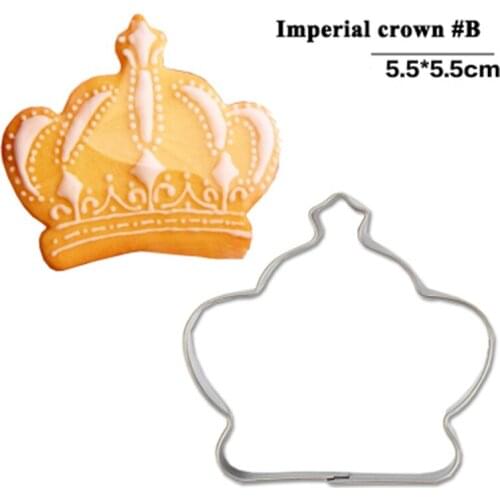 Hot Crown Diamond Cookie Tools Cutter Mould Biscuit Press Icing Set Stamp Mold Cake Decorating Tools Kitchen Gadgets Wholesaler