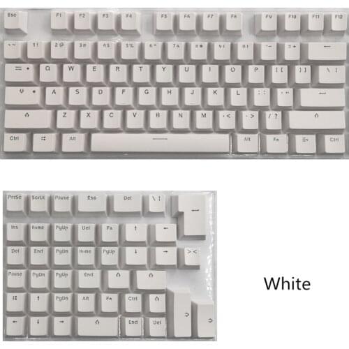 PBT Keycaps For Mini Mechanical Keyboard Suit For 61/64/68/71/82/84 Layout Keyboard With Transparent RGB Letters Computer Parts