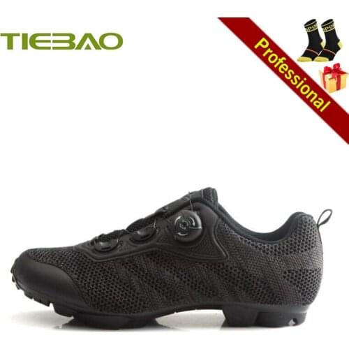 Tiebao Mountain Bike Shoes Men Women Self-locking Breathable Professional Cycling Sneakers Ultra-light Non-slip Racing Bicycle