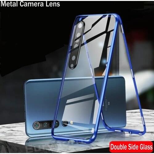 Magnetic Adsorption Case For Xiaomi Redmi 10X Redmi Note 9 Pro Max MI 10 Pro Lite Metal Camera Lens Double Side Glass Cover