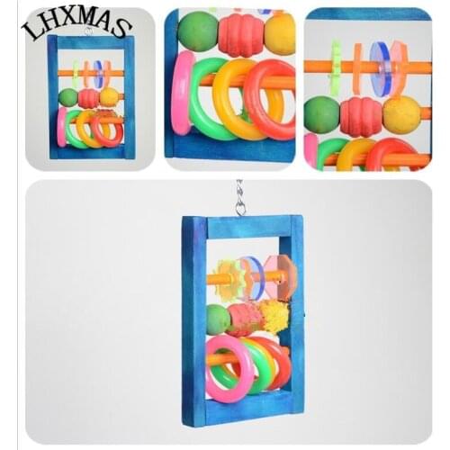 Multi-function Colorful Parrot Toy Educational Bird Toys Cockatiel Puzzle Toy D414