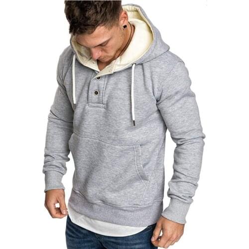 Men Hoodied Sweatshirts Mens Solid Color Fleece Fashion Casual Streetwear Mens Brand Clothing Hooded Full Regular
