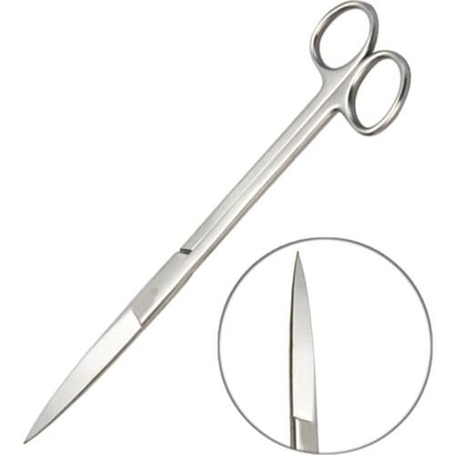 Stainless Steel Bend Aquatic Plant Trimmer Long Scissor Water Plants Trimmer Waved Shaped Scissor E1177