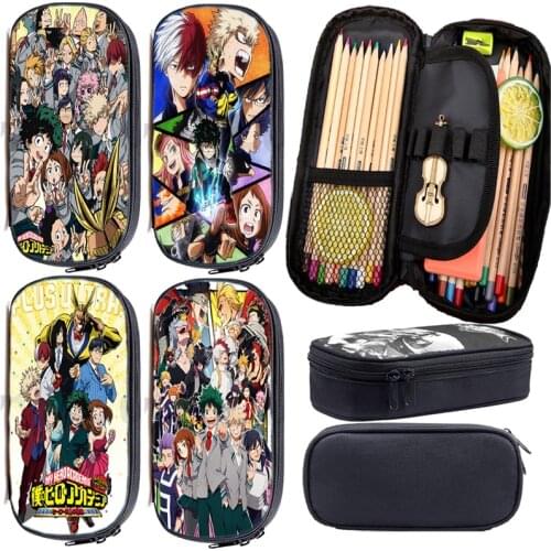 My Hero Academia Pen Bags kids Zipper Bag Chidren Girls Pencil Case School Office Supply Pencil bag Boys Girls School bag gifts