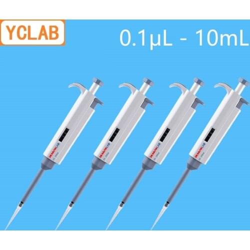 YCLAB 0.1uL-10mL TopPette Pipettor Manual Single Channel Adjustable Pipette Hand Movement Laboratory Chemistry Equipment