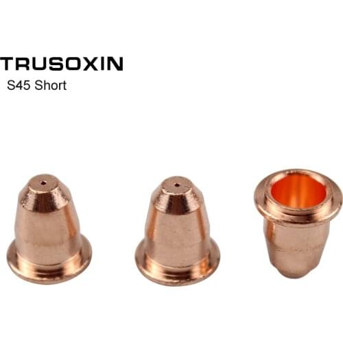 10PCS Plasma Cutter S45 Torch Trafimet Consumables PD0116 Short Cutting Tip