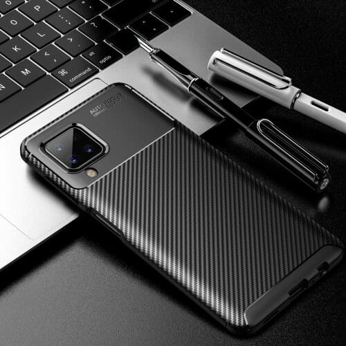 Case for Galaxy A12 Ultra Carbon Fiber Shockproof Soft TPU Armor Cover For Samsung Galaxy A12 5G Couqe