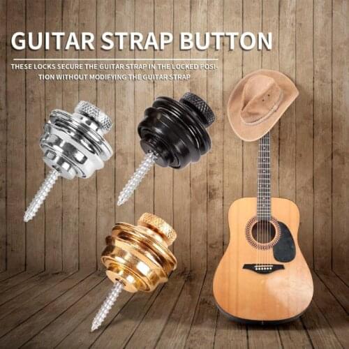 Guitar Strap Button Lock Buckle Skidproof Acoustic Electric Bass Strap