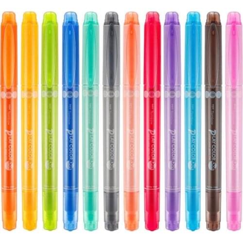 Tombow WS-PD Twin Tip Watercolor Marker Pen Round Tip Play Color 12 Colors Dot Japan