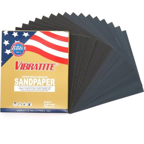 On Sale 9"x11" Waterproof Sandpaper Wet/Dry Abrasive Sanding Sheets 60 to 2500 Grits for Auto Sanding Wood Furniture Finishing