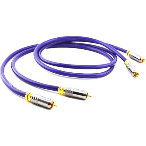 VDH Hifi Silver Plated RCA Cable Professional DVD Amplifier Interconnector RCA Male to Male Cable