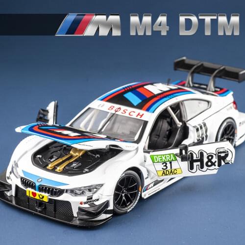 1:24 BMW M4 DTM Le Mans Racing Car Alloy Car Model Diecast Metal Toy Vehicles Car Model Simulation Collection Childrens Toy Gift