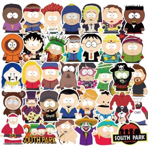 10/30/50PCS Classic Animation Southpark Waterproof Stationery Pvc Sticker Skateboard Suitcase Guitar Luggage For Kid Toy Sticker