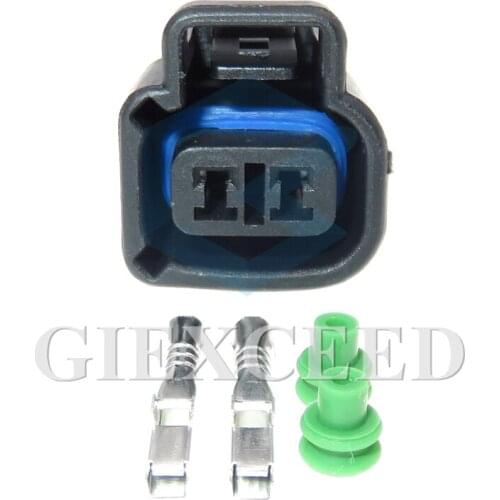 2 Sets 2 Pin Automobile Wire Cable Harness Socket With Terminal Rubber Seals 2 Series Electric Wiring Waterproof Connector