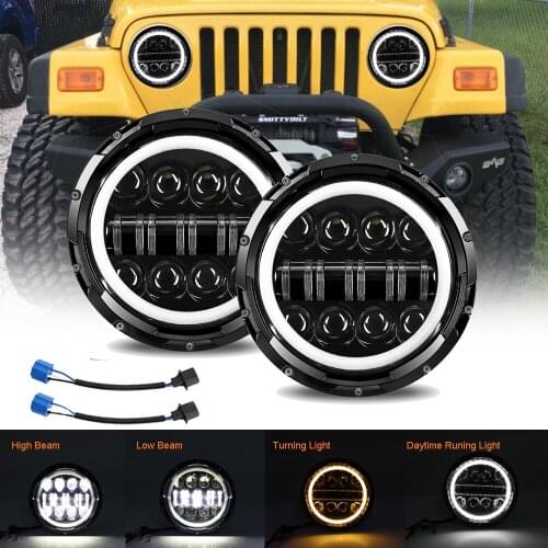 2X 280W 7inch LED Headlight Hi-Lo For JEEP TJ JK Chevy Chevette Porsche 944 Ford Mustang International Harvester 4200 4300 4400