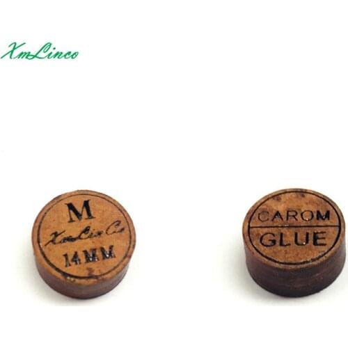 3pcs Xmlinco 14mm 9layers brown color M made in Japan leather carom cue tips promotion