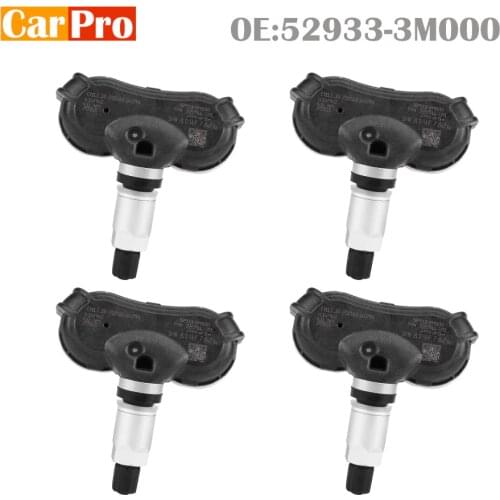 4 Pieces Tire Pressure Sensors TPMS 52933-3M000 for Hyundai ix35 Tucson Elantra for Kia Mohave Rio Sportage