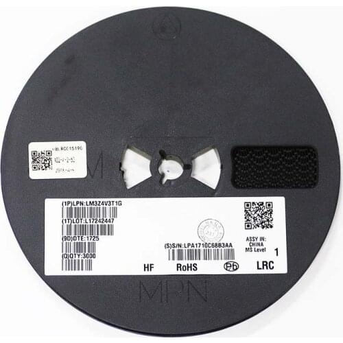 50PCS Zener diode LM3Z4V3T1G 4.3V 0.2W(200mW) SOD-323 LM3Z4V3T1G