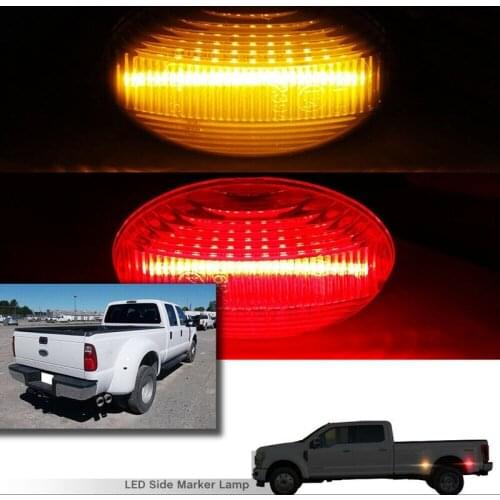 Car Smoked LED Side Marker Lamp for Ford F350 F450 Super Duty Dual Wheel Fender