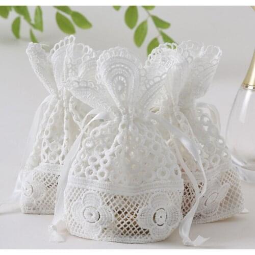 Cotton Linen Gift Bags 8x10cm(3"x4") Jewelry Muslin Drawstring Pouches Wedding Party Favor Holders