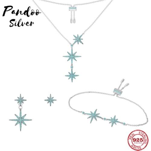 High Quality S925 Sterling Silver Jewelry 1:1 Copy, Lake Blue Sweater Chain, Turquoise Meteorites Necklace Women Jewelry Gift