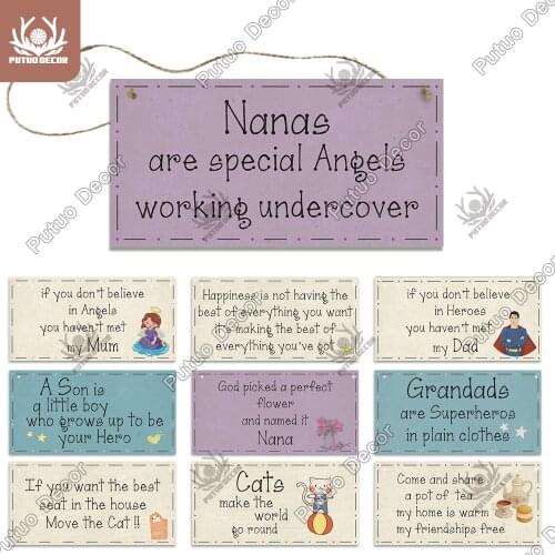 Putuo Decor True Friendship Wooden Hanging Signs Decorative Plaques for Plaque In Home Decor Living Room Wall Decor