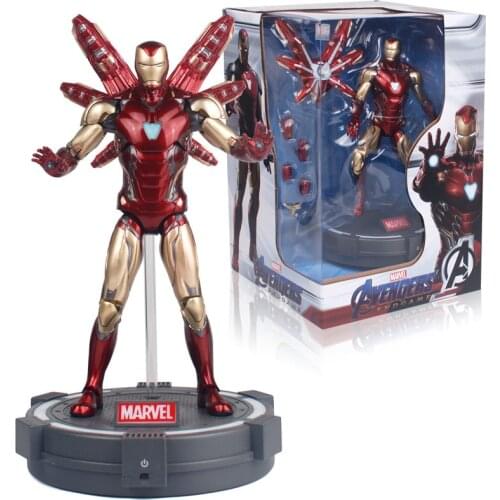 Disney mk85 iron man hand made luminous base version Avengers 4 genuine toy model