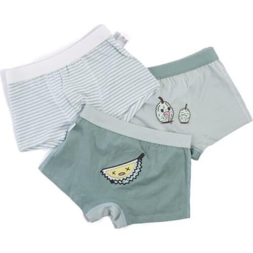 Baby Kids Children Boys Cute Cartoon Cotton Panties Shorts Underwear Robot Stripe Pure Color