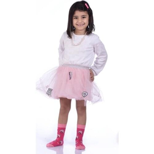 Idilfashion Mushroom Pattern Female Child Socket Stocking Ç-ART125 (3'LÜ PACKAGE)