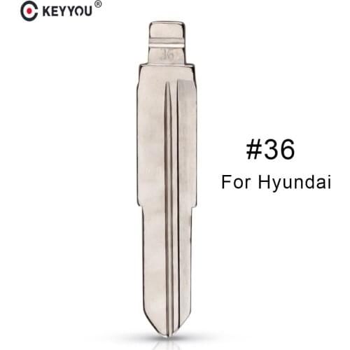 KEYYOU Middle Slot NO.36 Folding Flip Car Key Blank Uncut Key Blade 36# For Hyundai Tucson New Chery Chery A5 Tiggo