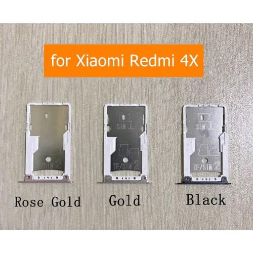 SIM Card Holder Slot Tray For Xiaomi Redmi 4X SIM Nano SIM Card Micro SD Card Tray Holder Slot Adapter Repair Spare Parts