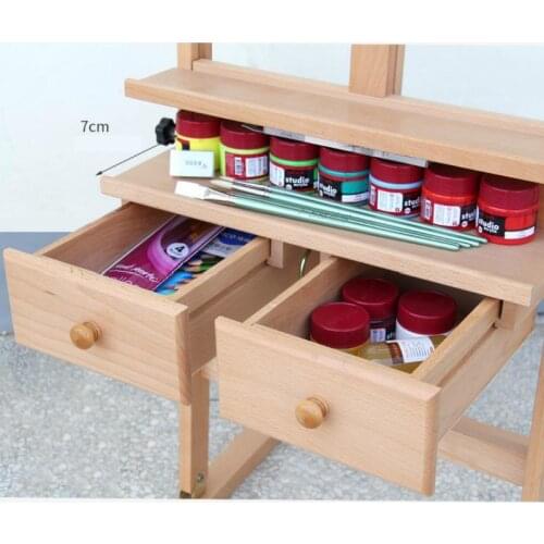 Easel with Drawer Chevalet En Bois Artist Oil Watercolor Paint Stand Painting Easel Stand Atril Madera Art Supplies for Artist