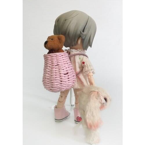 Ob11 baby basket miniature ornaments shooting props bag for molly BJD gsc bamboo basket 1/12bjd doll clothes accessories