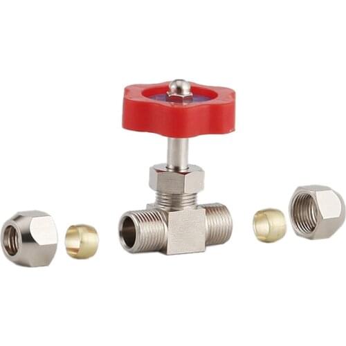 8mm Durable Tube Nickel-Plated Brass Plug Needle Valve OD New
