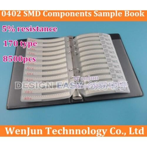 0402 Series YAGEO SMD Resistor 170types 8500pcs in Total 5% whole series of mixed Tolerance Electronic Components Sample Book