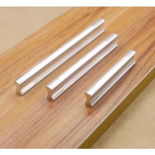 Aluminum Alloy Cabinet Bar Handle Modern Alloy Furniture Pull Bar 64mm 96mm 128mm