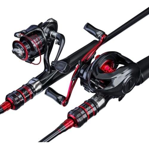 1.8M 2.1M 2.4M Lure Rod Carbon Fiber M Power Spinning Casting Olta with Wheel Distance Throwing Pole Telescopic Fishing Stick