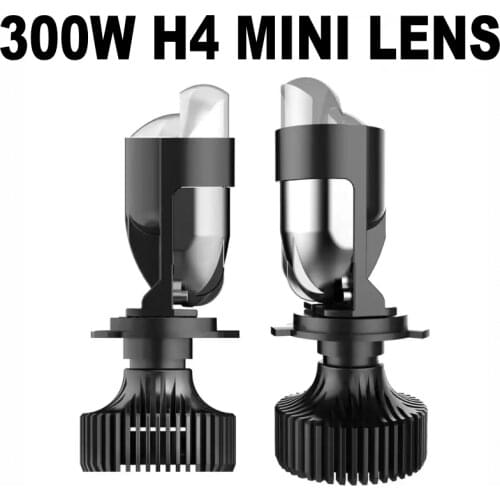 Canbus 30000LM/Pair Lamp H4 LED Mini Projector Lens Automobles Bulb 6000K Conversion Kit Hi/Lo Beam Headlight 12V/24V LHD RHD