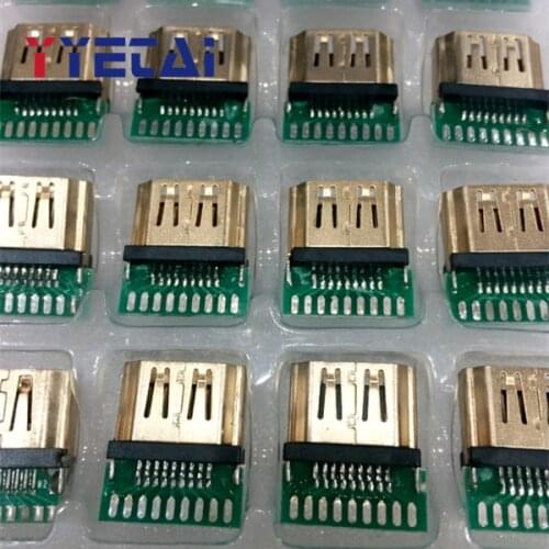 HDMI a Master PCB Solder Wire Seal HDMI Socket HD Connector Female Test Female Gold Plated USB DD