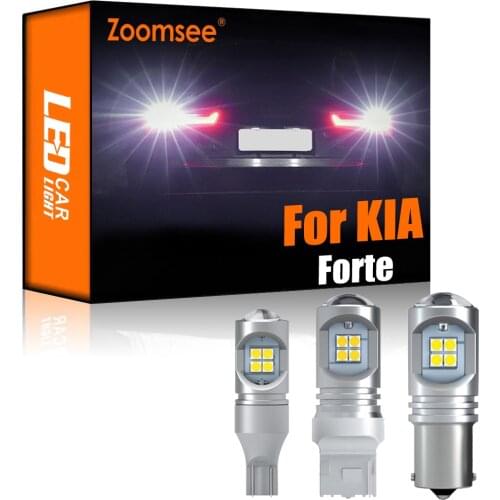 Zoomsee 2Pcs White Reverse LED For KIA Forte 2009-2020 Canbus Exterior Error Free Backup Rear Tail Bulb Light Vehicle Lamp Kit