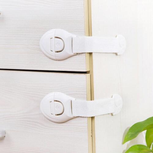 Doors Drawers Wardrobe Safety Locks Portable Plastic Safety Lock Protection From Children on Furniture Kids Buckle Cabinet Lock