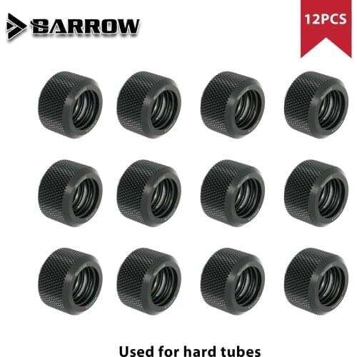 12pcs/lot OD12/14/16mm Hard Tube Fitting Water Cooling Metal Connector G1/4'' OD12mm 14mm OD16mm Hand Compression Brass Fitting