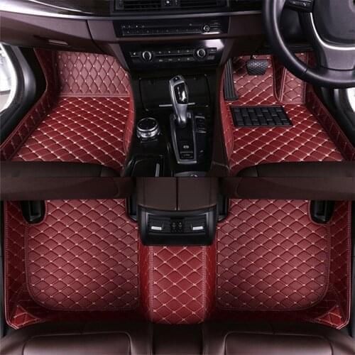 MUCHKEY Car Floor Mats For Audi A4 2017 2018 2019 Luxury Leather Rugs Auto Interior Accessories 5 Seat(Right Driving