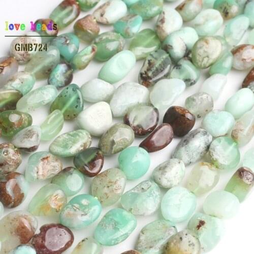 8-10mm irregular natural Australian Chrysoprase green jades beads for jewelry making diy bracelet 15inches strand