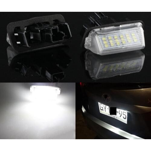 CANbus LED License Number Plate Light Lamps For Toyota Highlander Vitz Ractis Verso S Voxy Yaris EZ SAI Noah Proace Car-styling