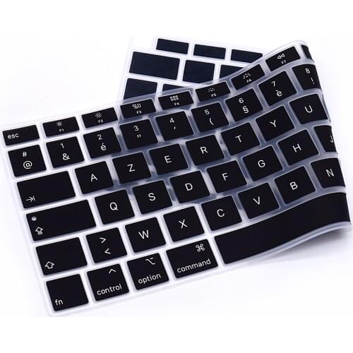 French Language for MacBook Air 13 A2337 M1 with Touch ID AZERTY Keyboard Cover A2179 Silicone cover Keyboard Protector